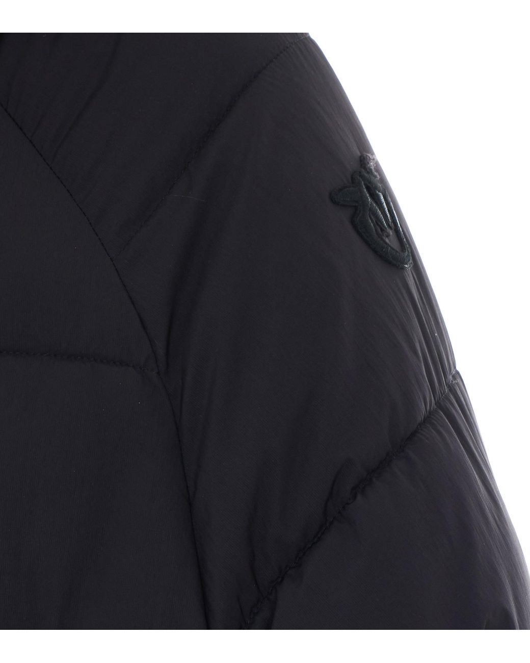 Pinko Blue Hooded Zipped Puffer Jacket