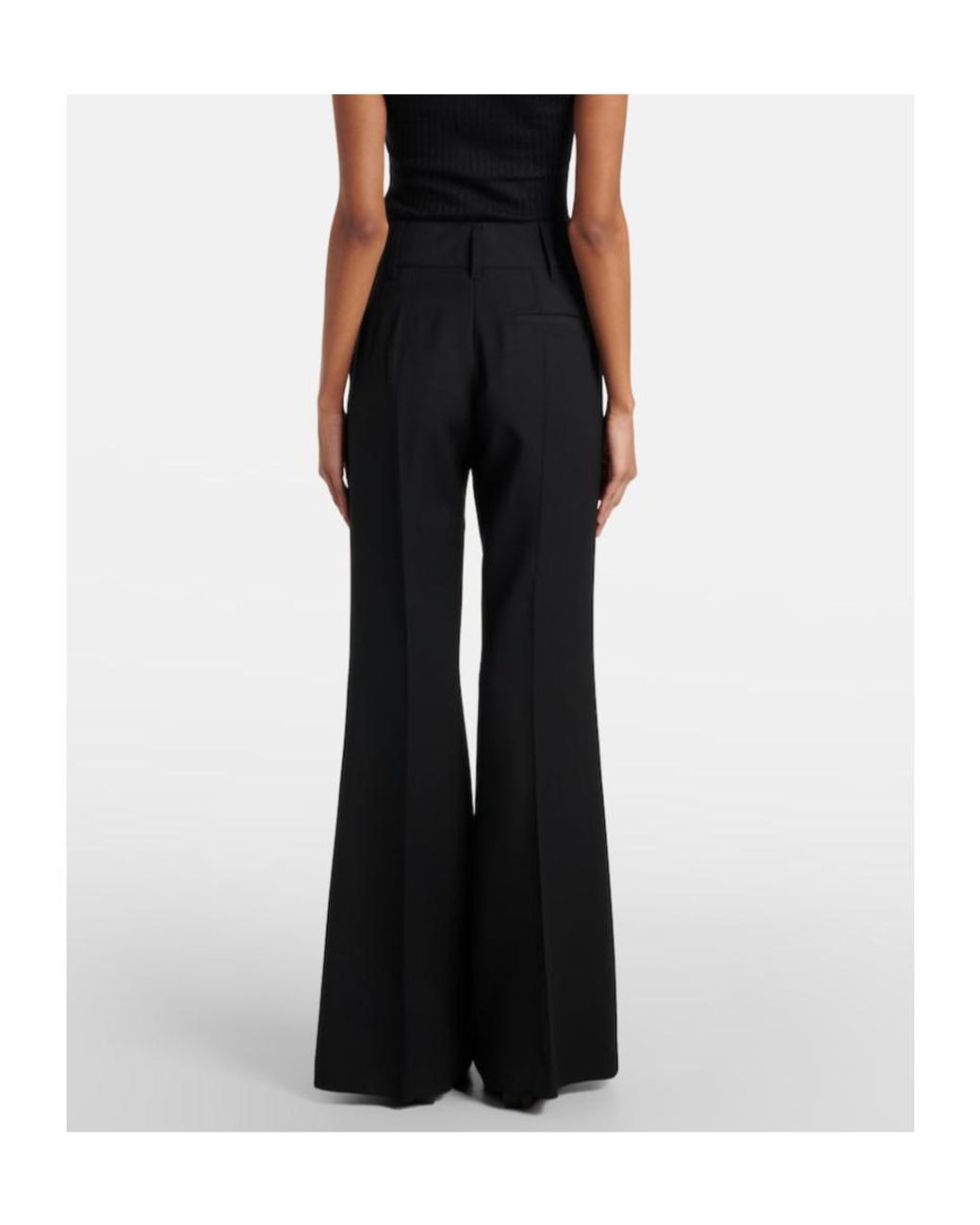 Gabriela Hearst Black Rhein Wool Flared Pants
