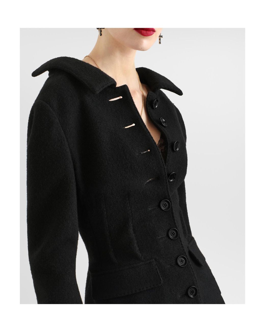 Dolce & Gabbana Black Single-Breasted Slim Blazer