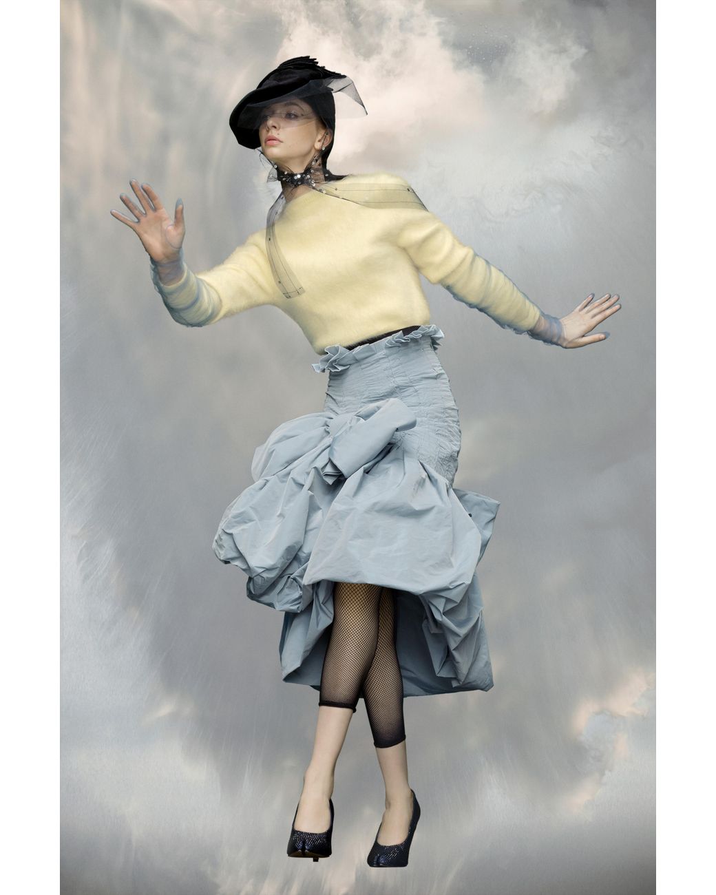Maison Margiela Natural Cropped Knitted Cardigan