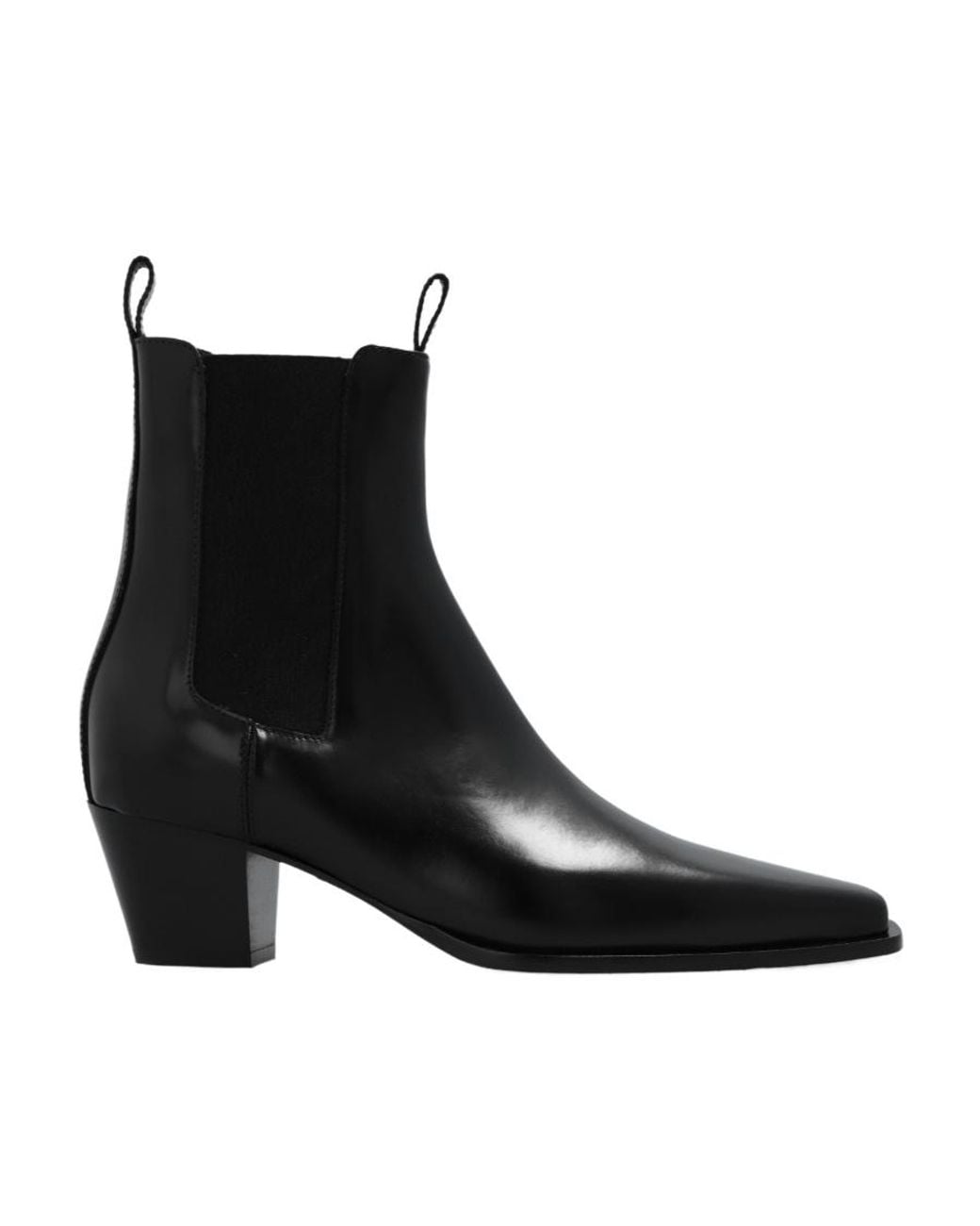Totême Black Totême The City Pointed-Toe Chelsea Boot