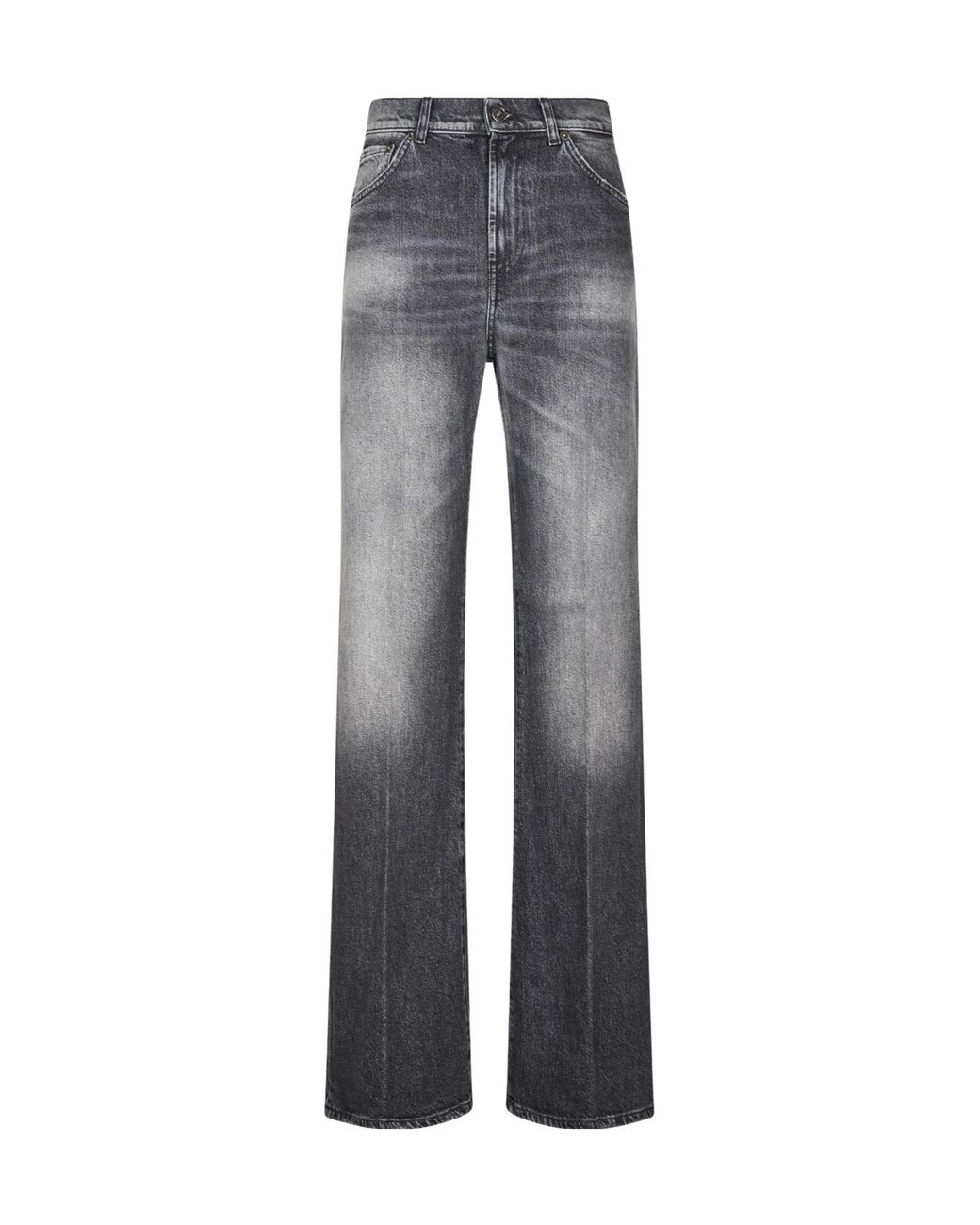 Dondup Gray Wide-Leg Jeans