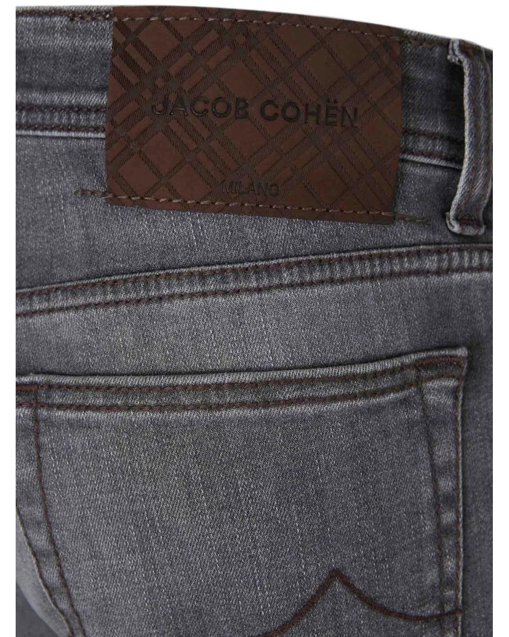 Jacob Cohen Gray Faded-Effect Slim-Fit Jeans for men