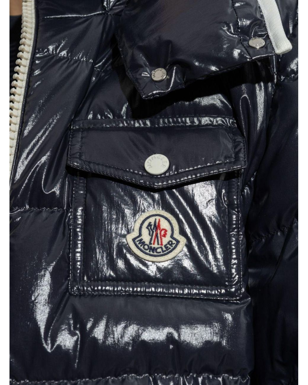 Moncler Blue Andro Zip-Up Padded Jacket