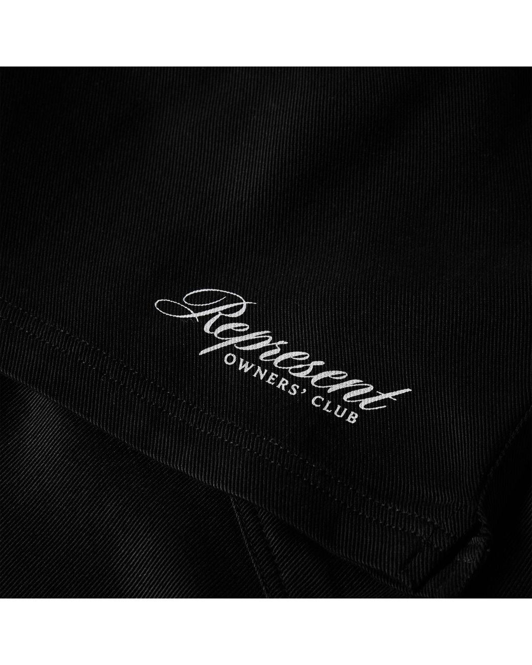 Represent Black Woven Tracksuit Shorts for men