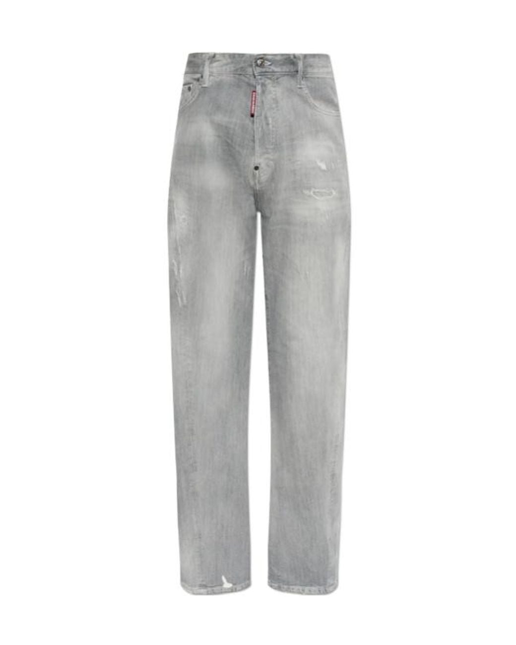 DSquared² Gray Distressed Jeans for men