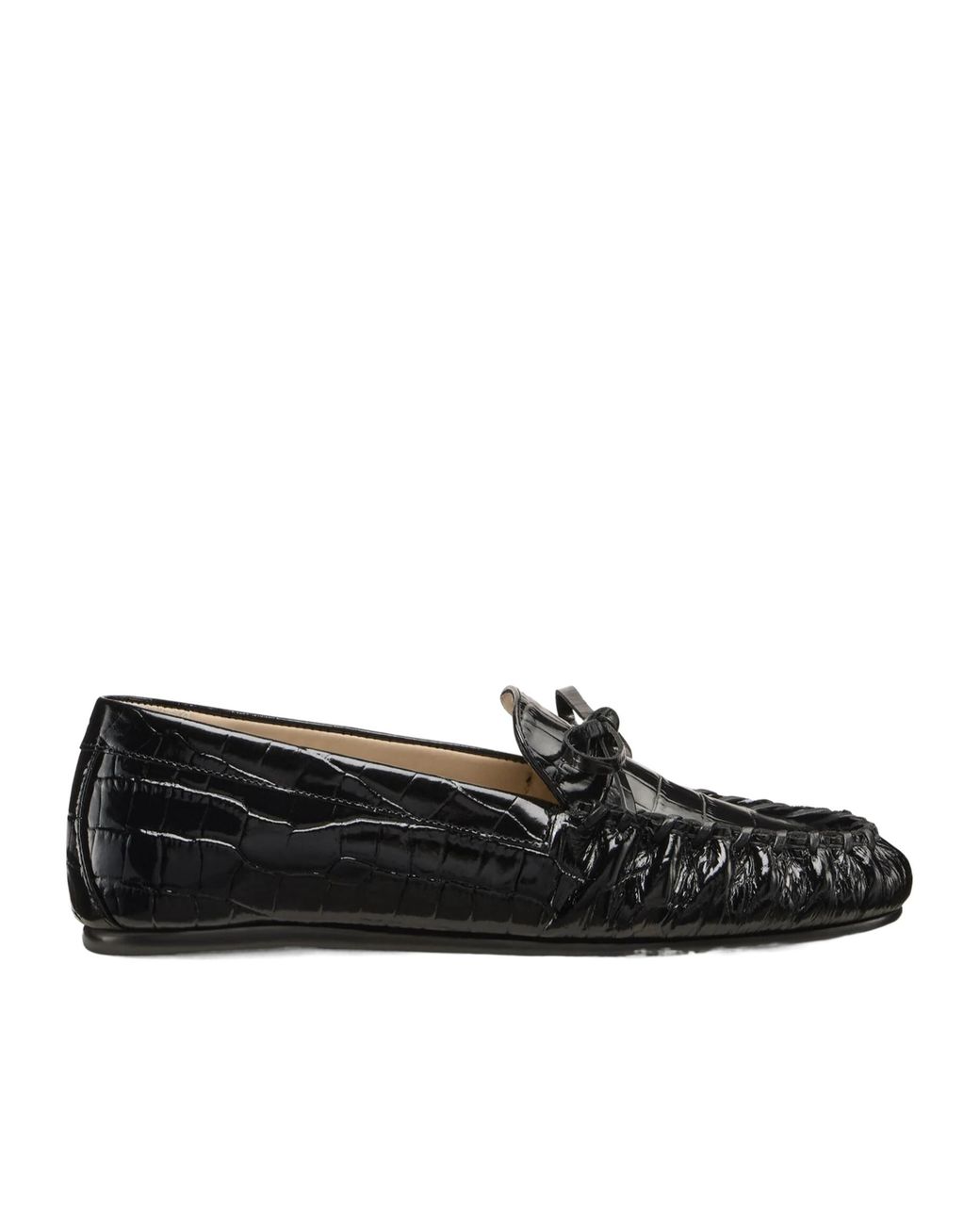 Stuart Weitzman Black Britt Bow Flats