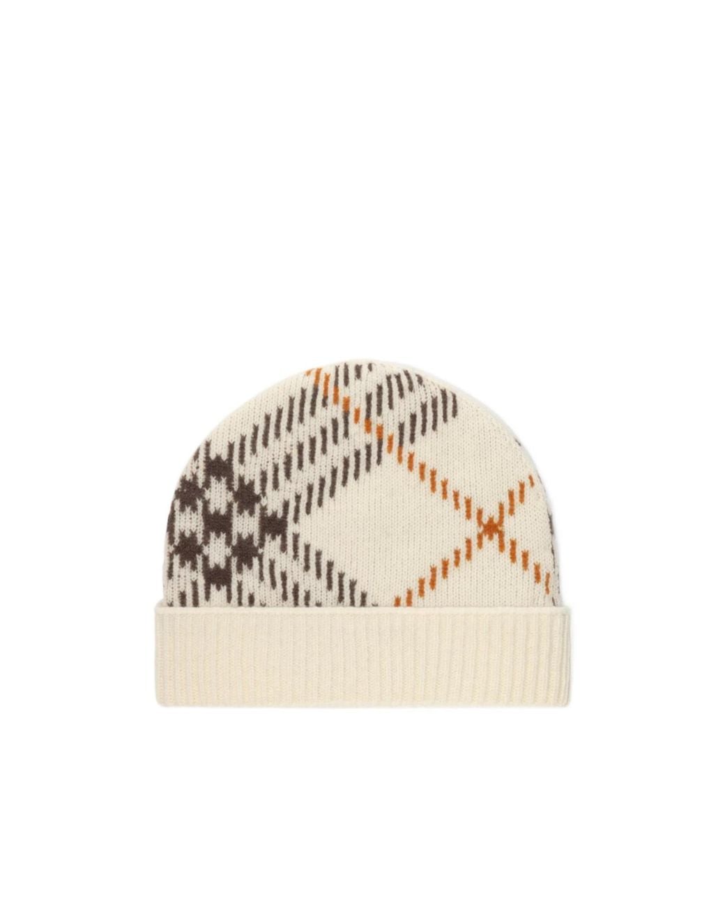 Burberry Natural Check Cashmere Blend Beanie