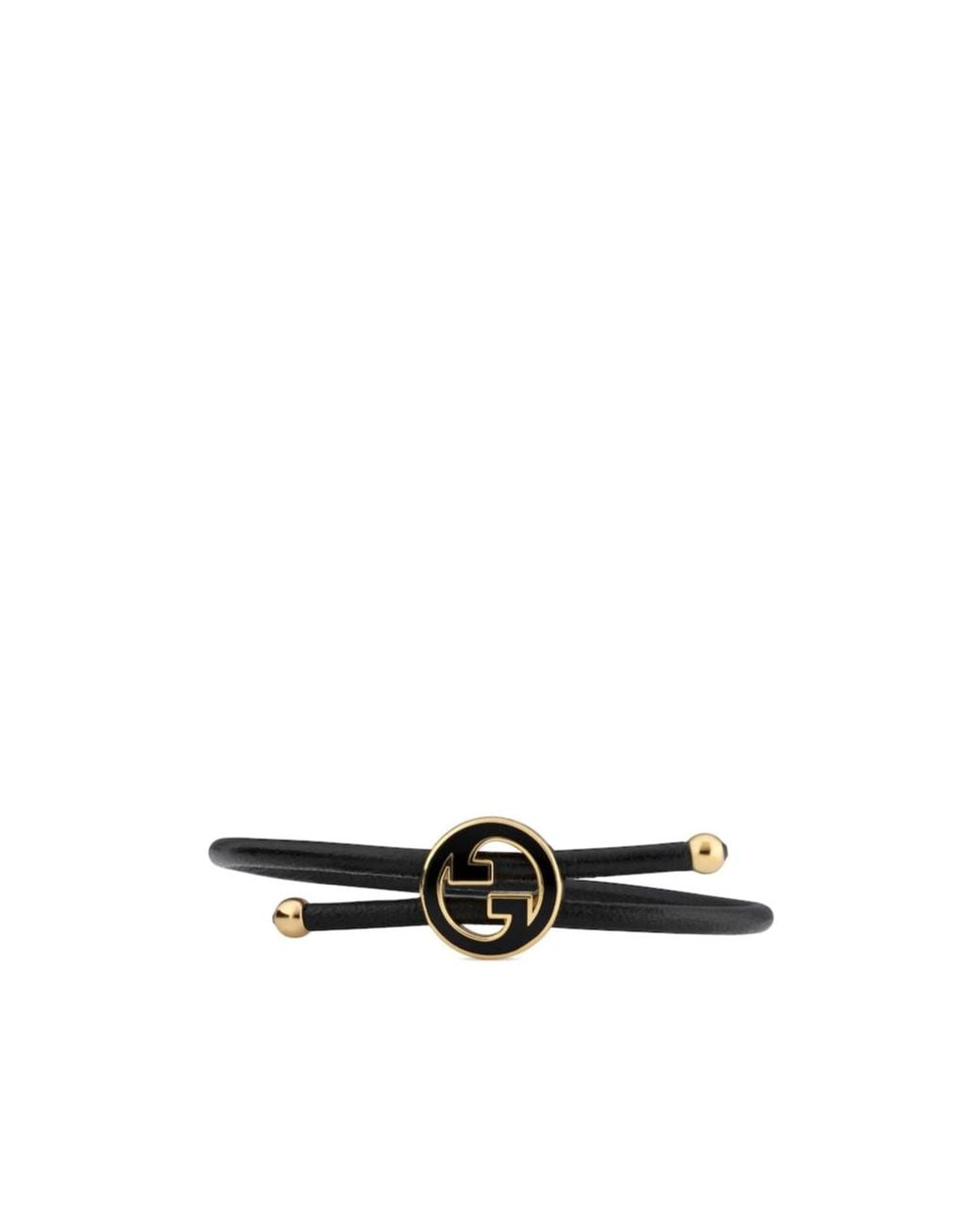 Gucci White Round Interlocking G Bracelet