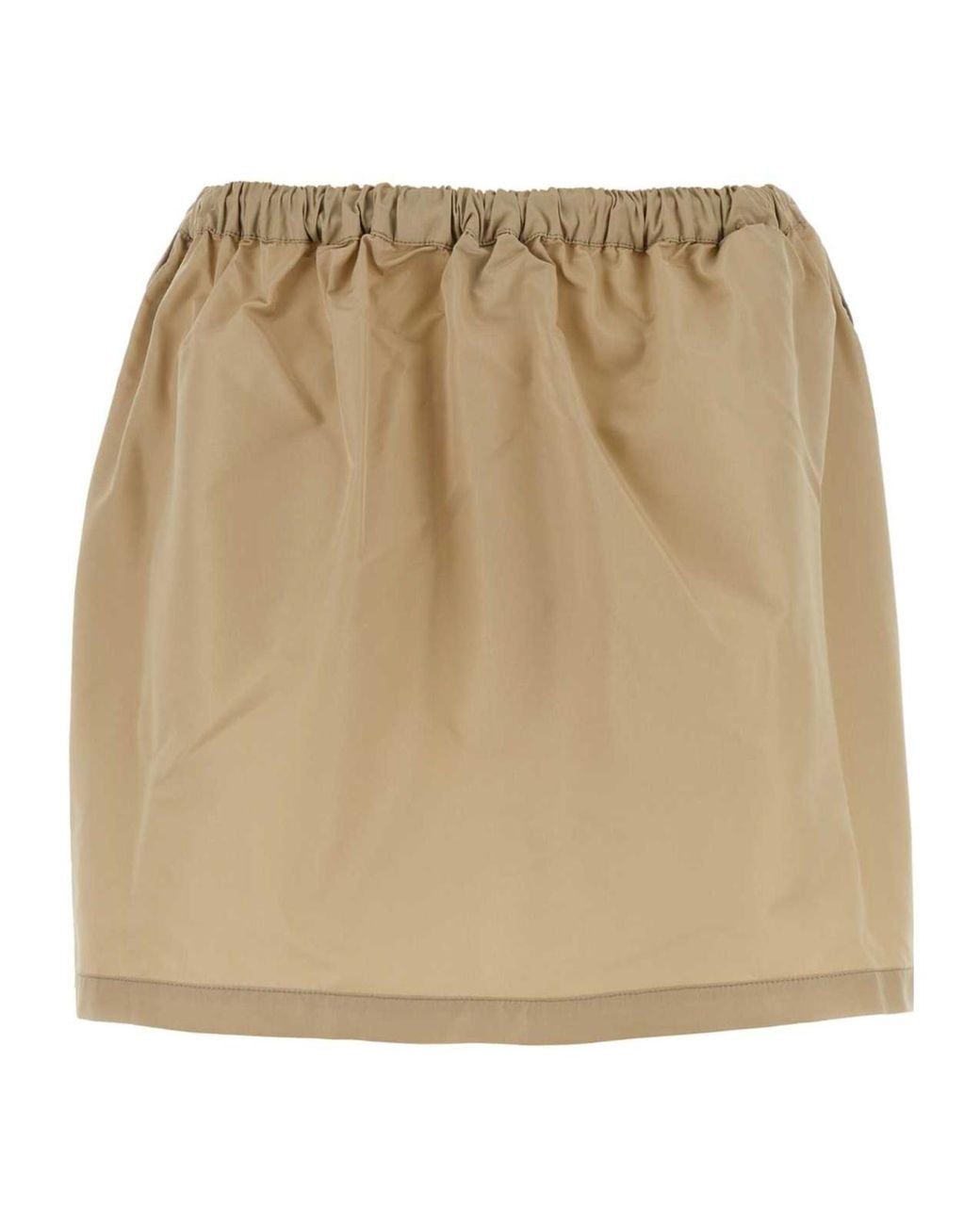 Miu Miu Natural Technical Fabric Miniskirt