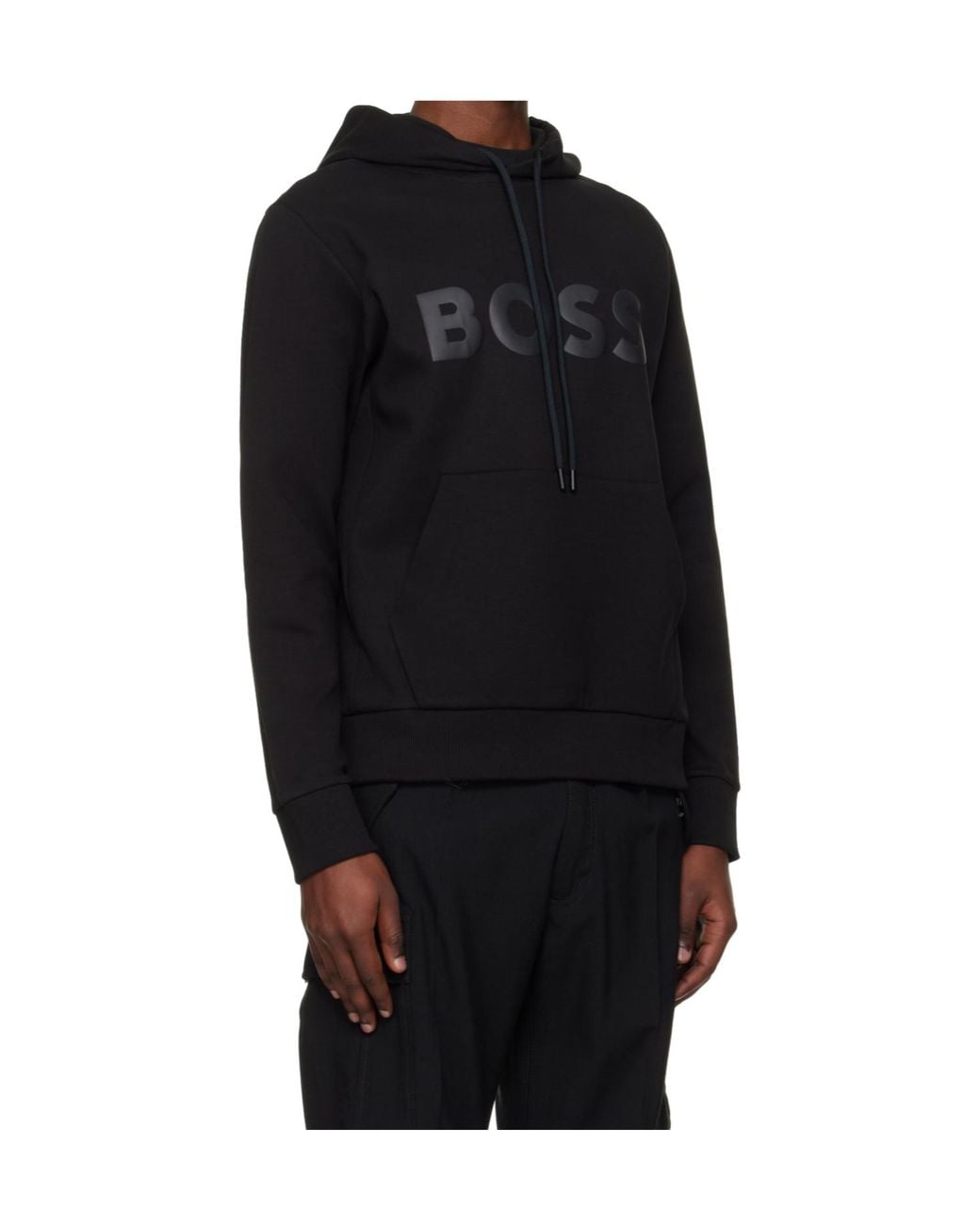 Boss Black Soody Logo-Detail Hoodie for men