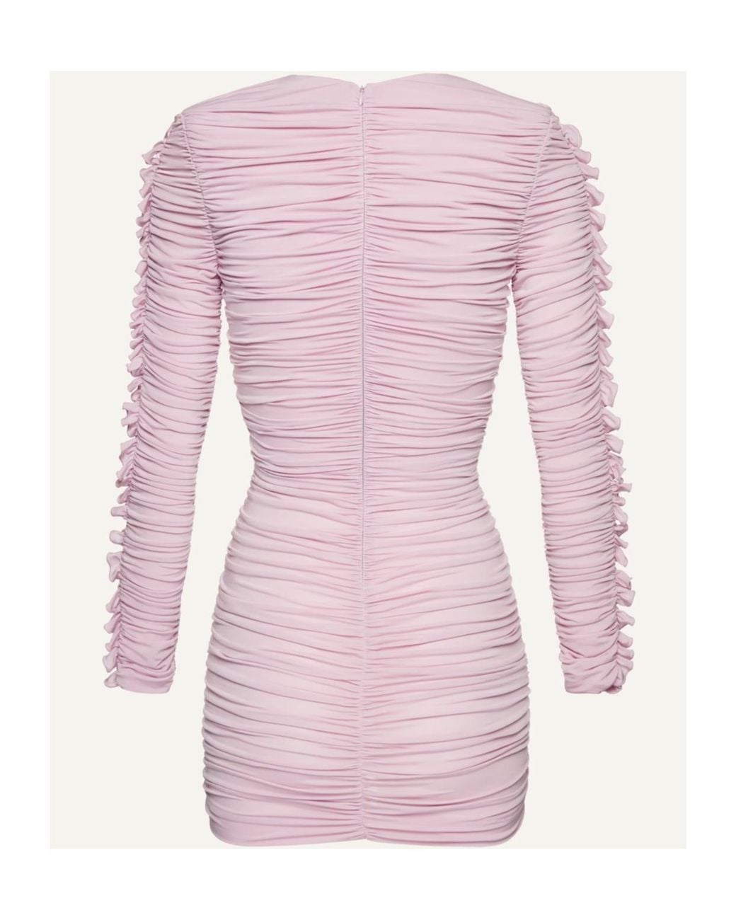 Magda Butrym Pink Floral-Applique Ruched Mini Dress