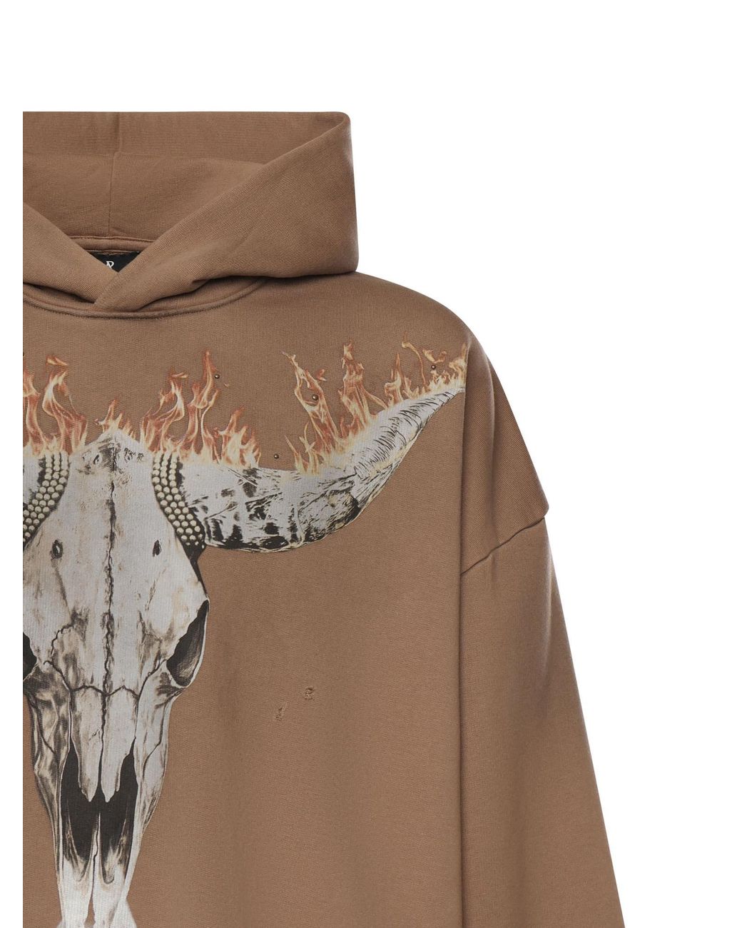 Represent Brown Graphic Oversized Hoodie for men