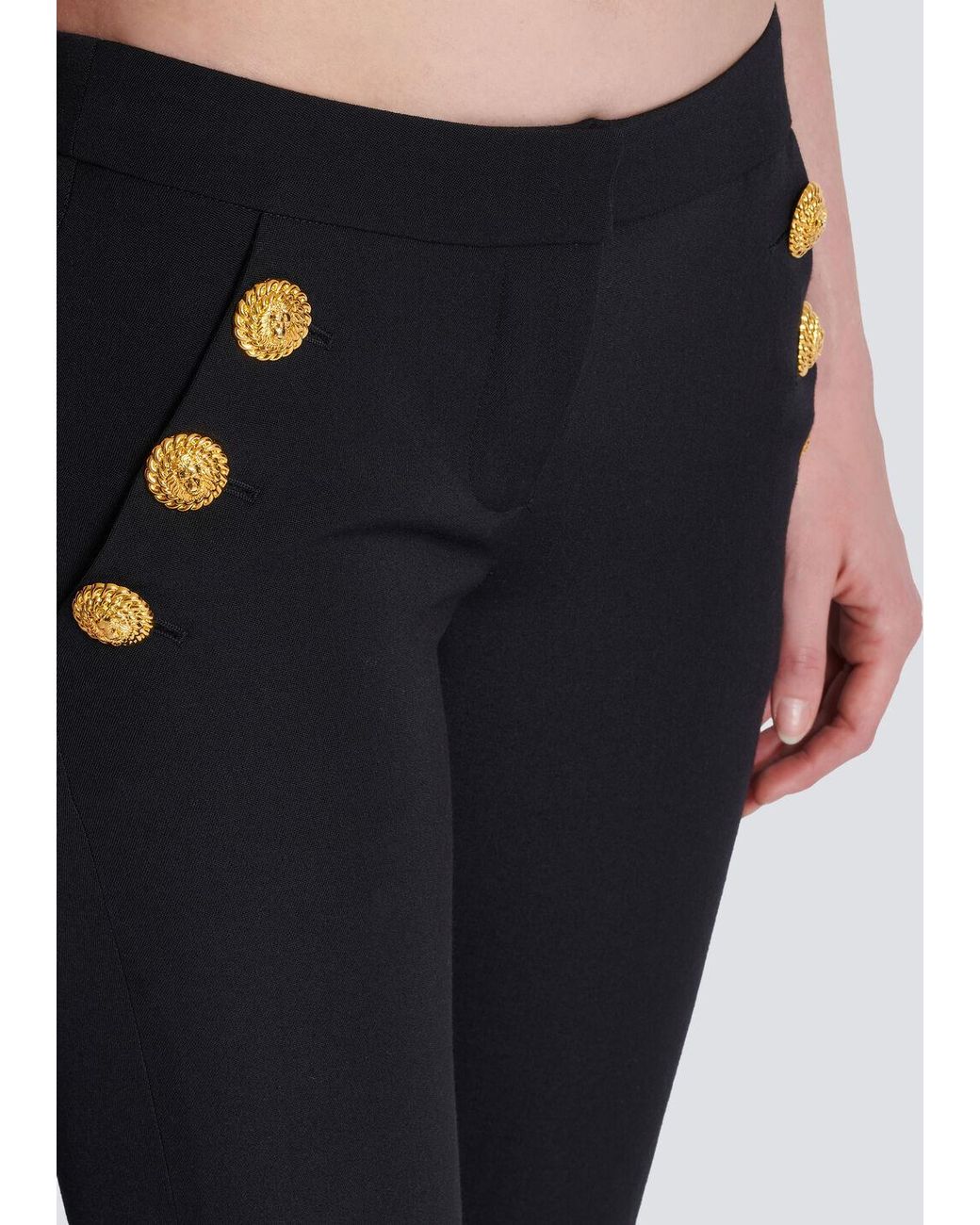 Balmain Black Low-Top Flared Trousers