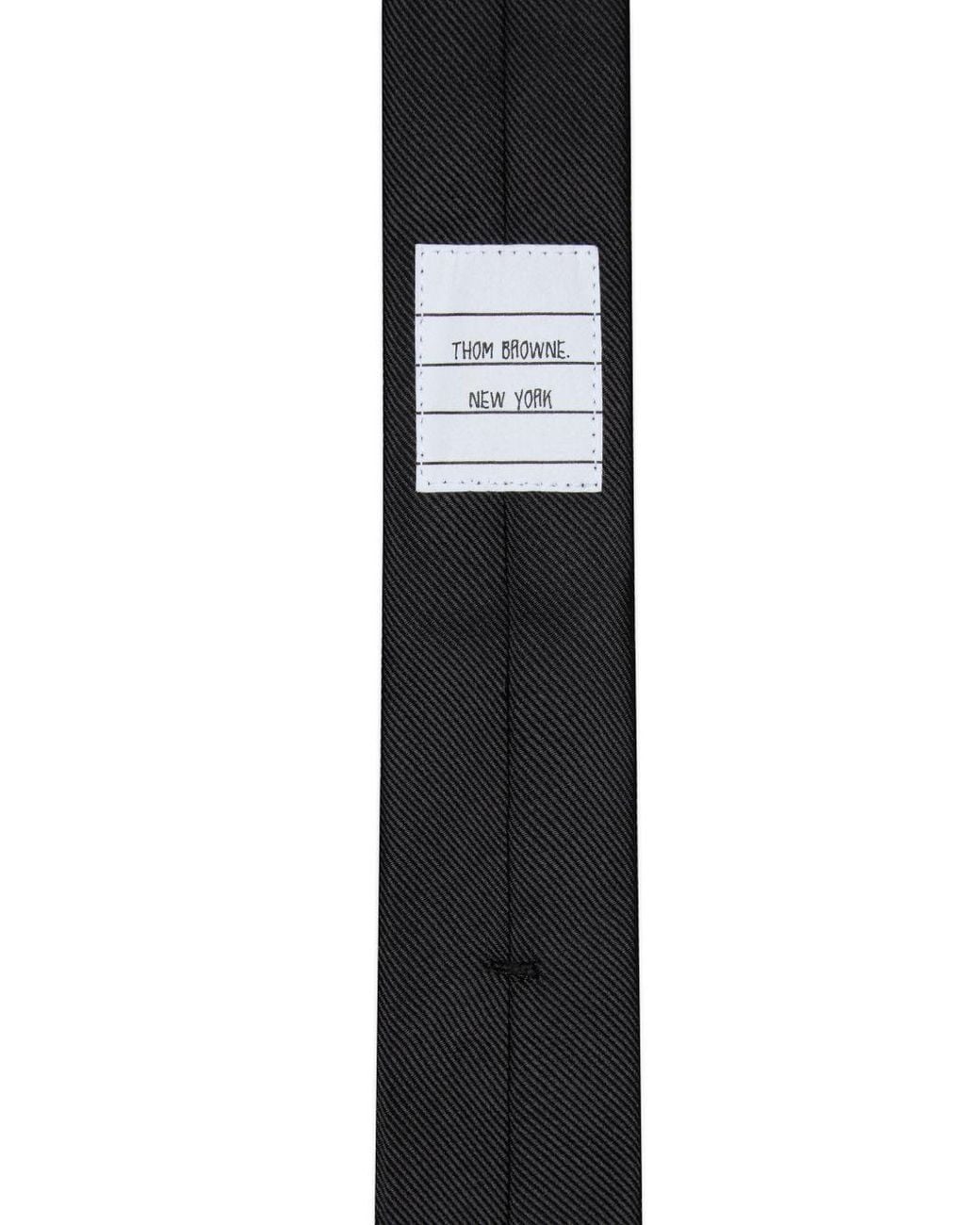 Thom Browne Black Logo-Jacquard Silk Tie for men