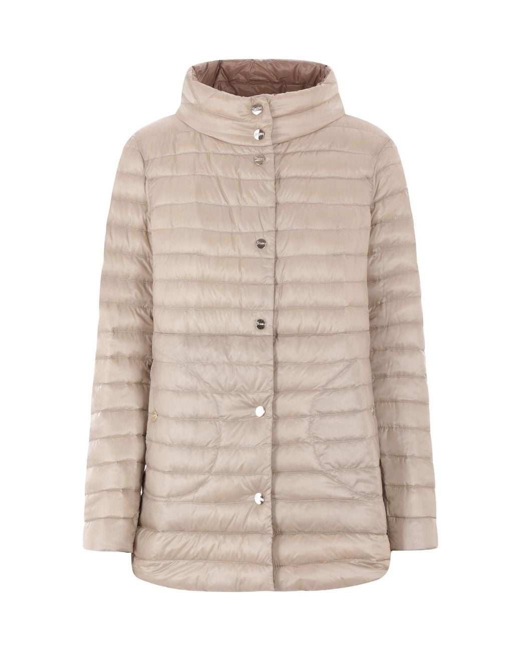 Herno Brown Reversible Button-Up Down Jacket