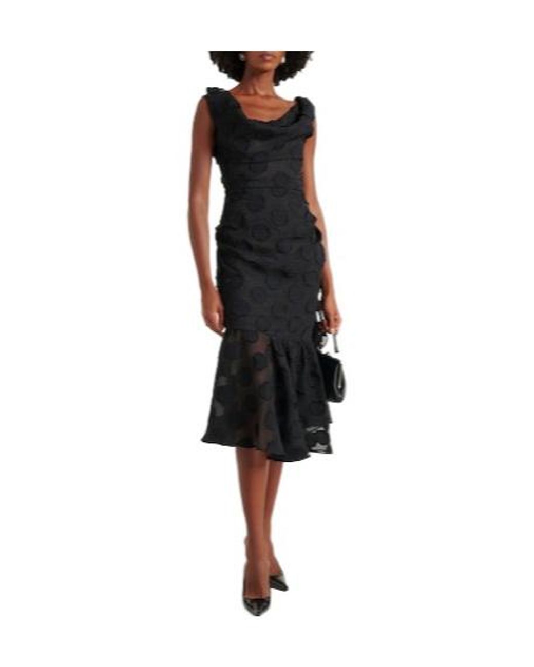 Vivienne Westwood Black Polka Dot Midi Dress