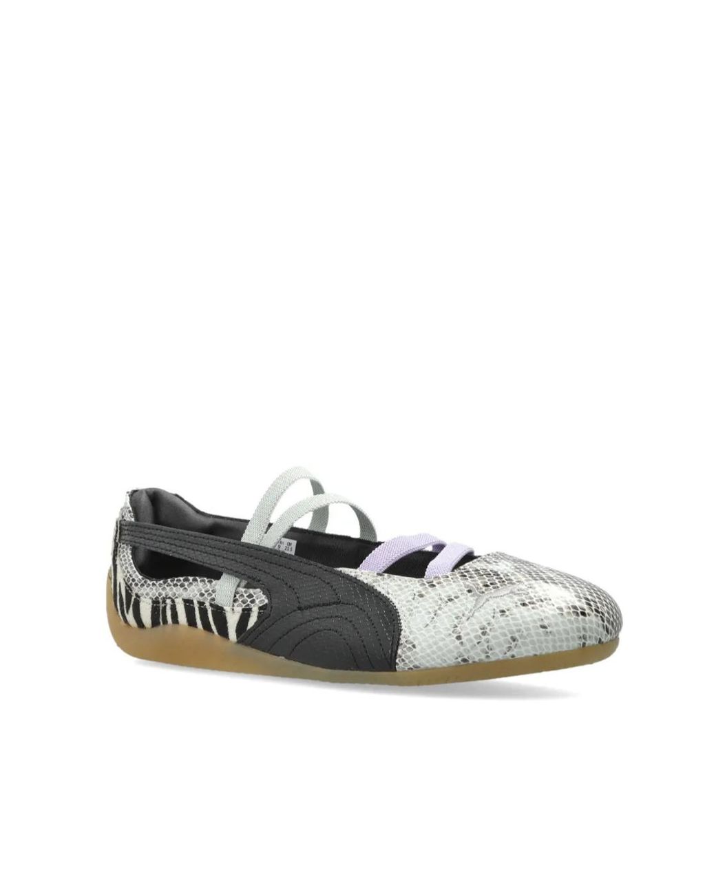 PUMA Black Round-Toe Ballet Flats