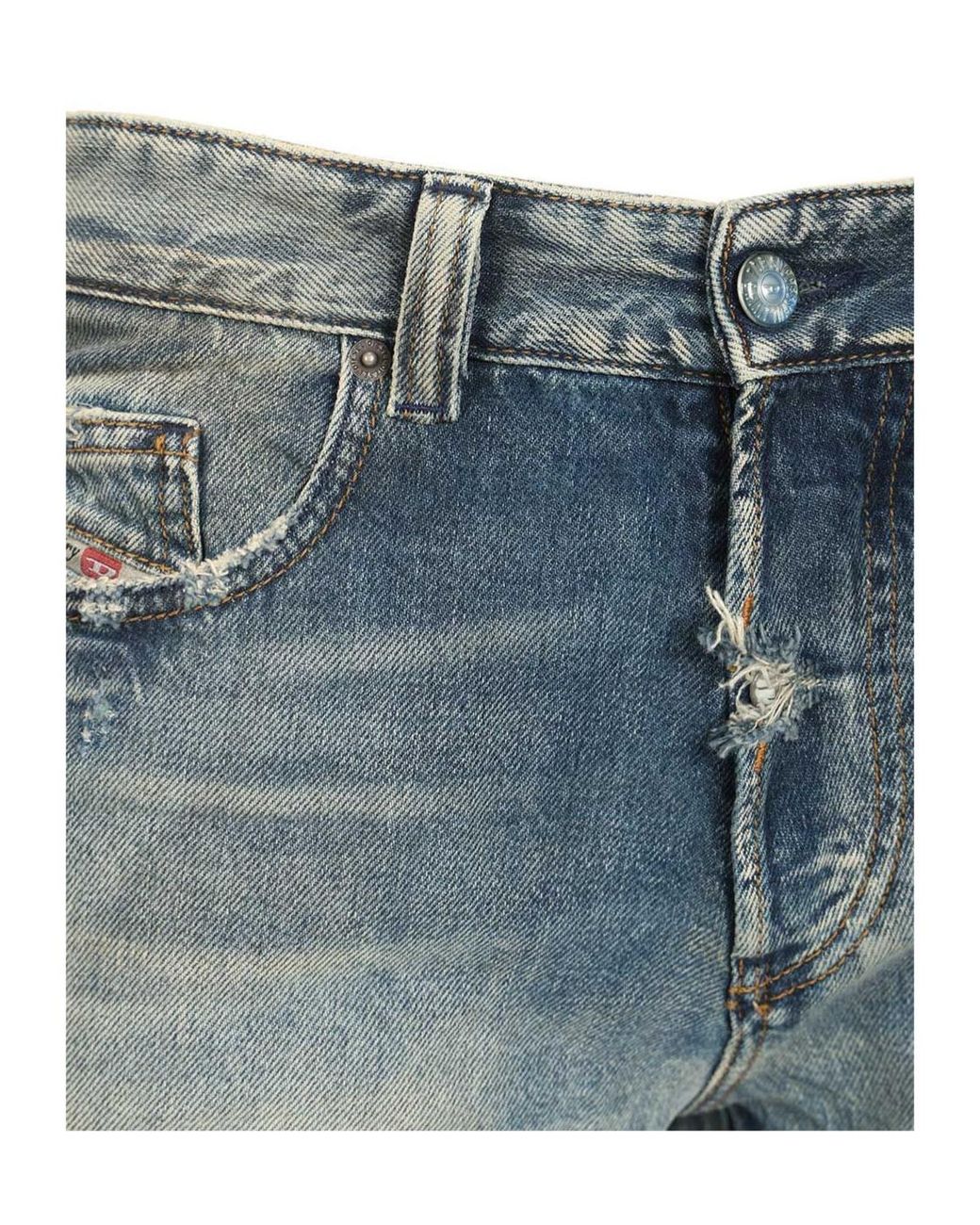 DIESEL Blue 1998 Distressed-Detail Bootcut Jeans for men