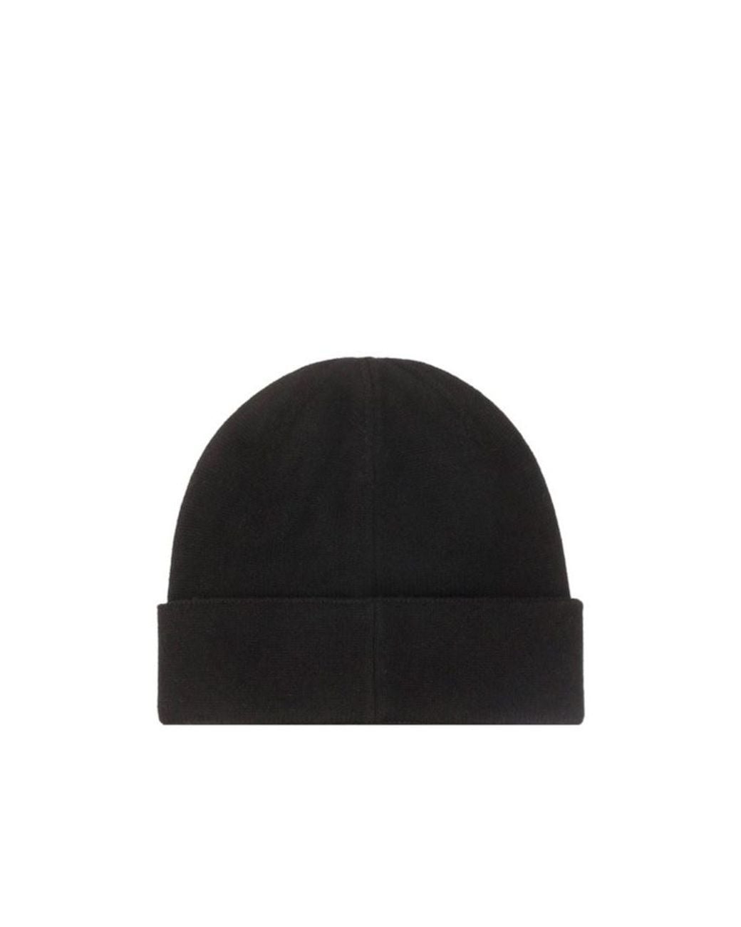 Moose Knuckles Black Logo Patch Woolen Cap for men
