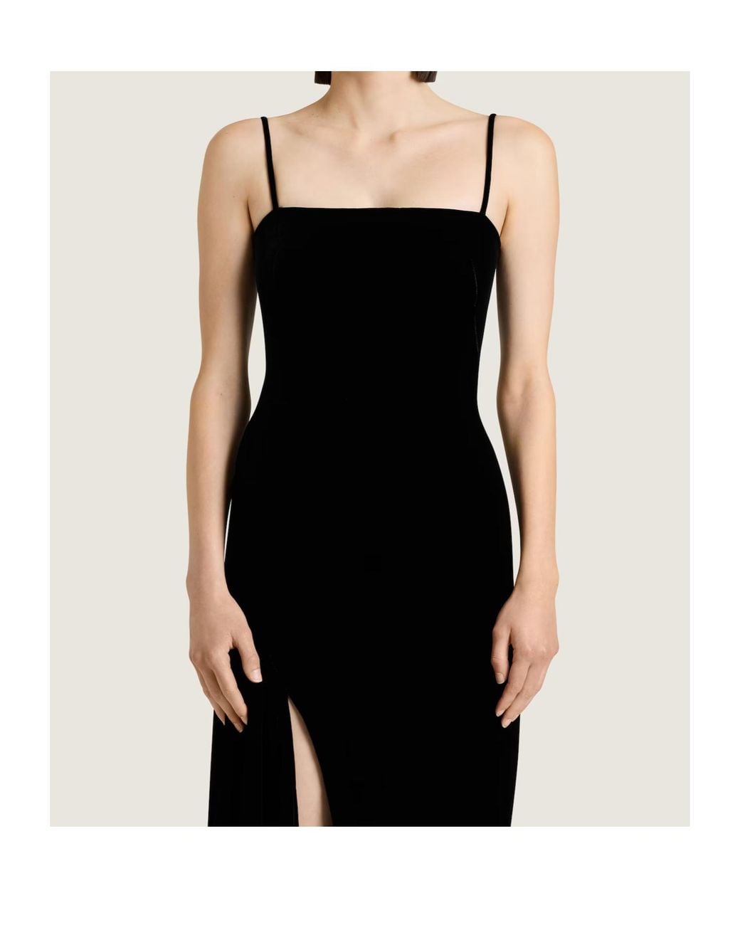 Givenchy Black Sliced Long Slashed Dress