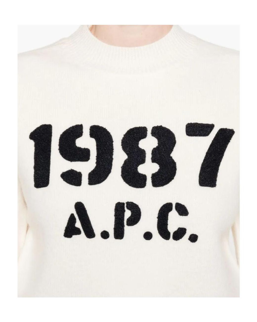 A.P.C. White Long-Sleeved Sweater