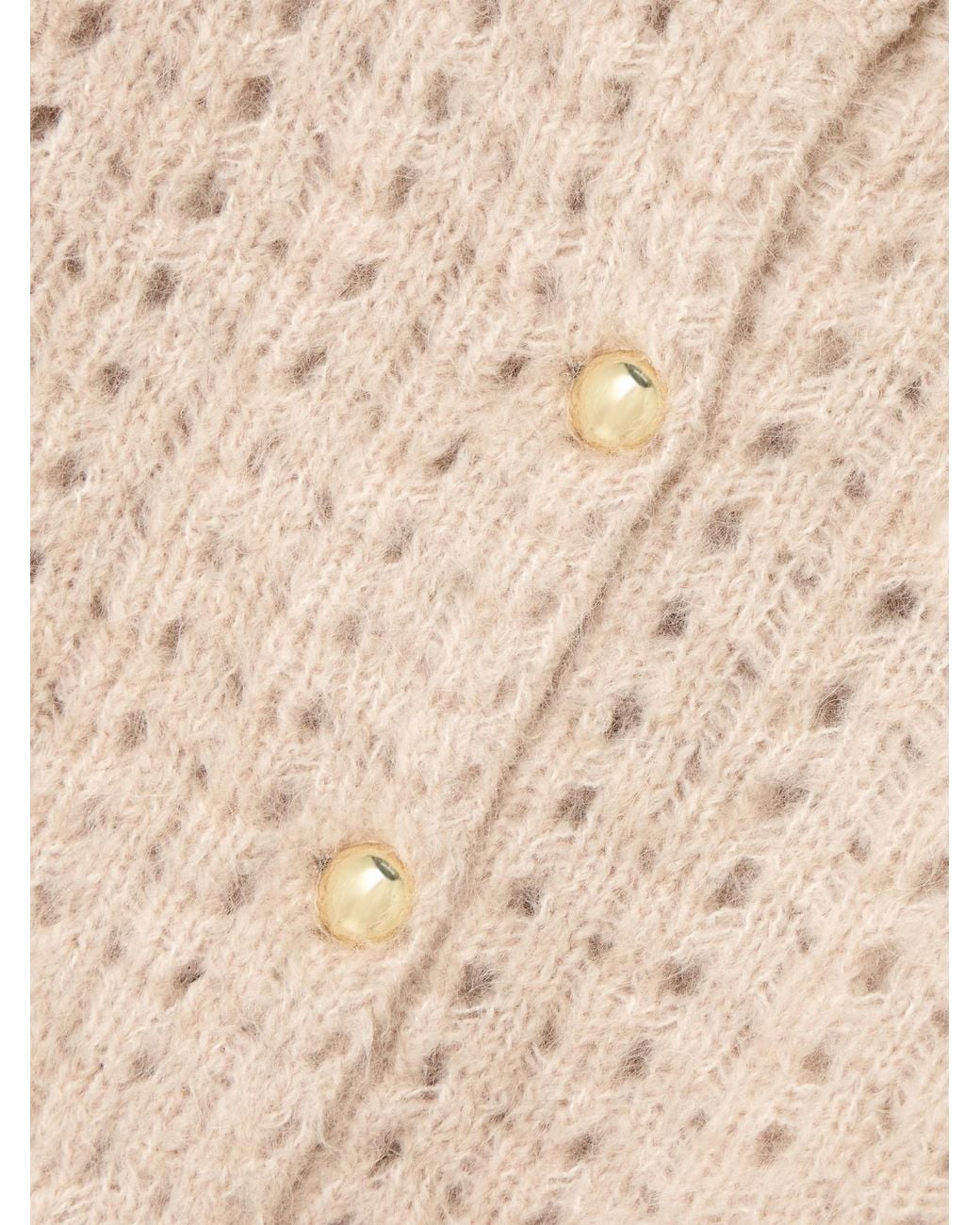 FRAME Natural Button-Front Cardigan