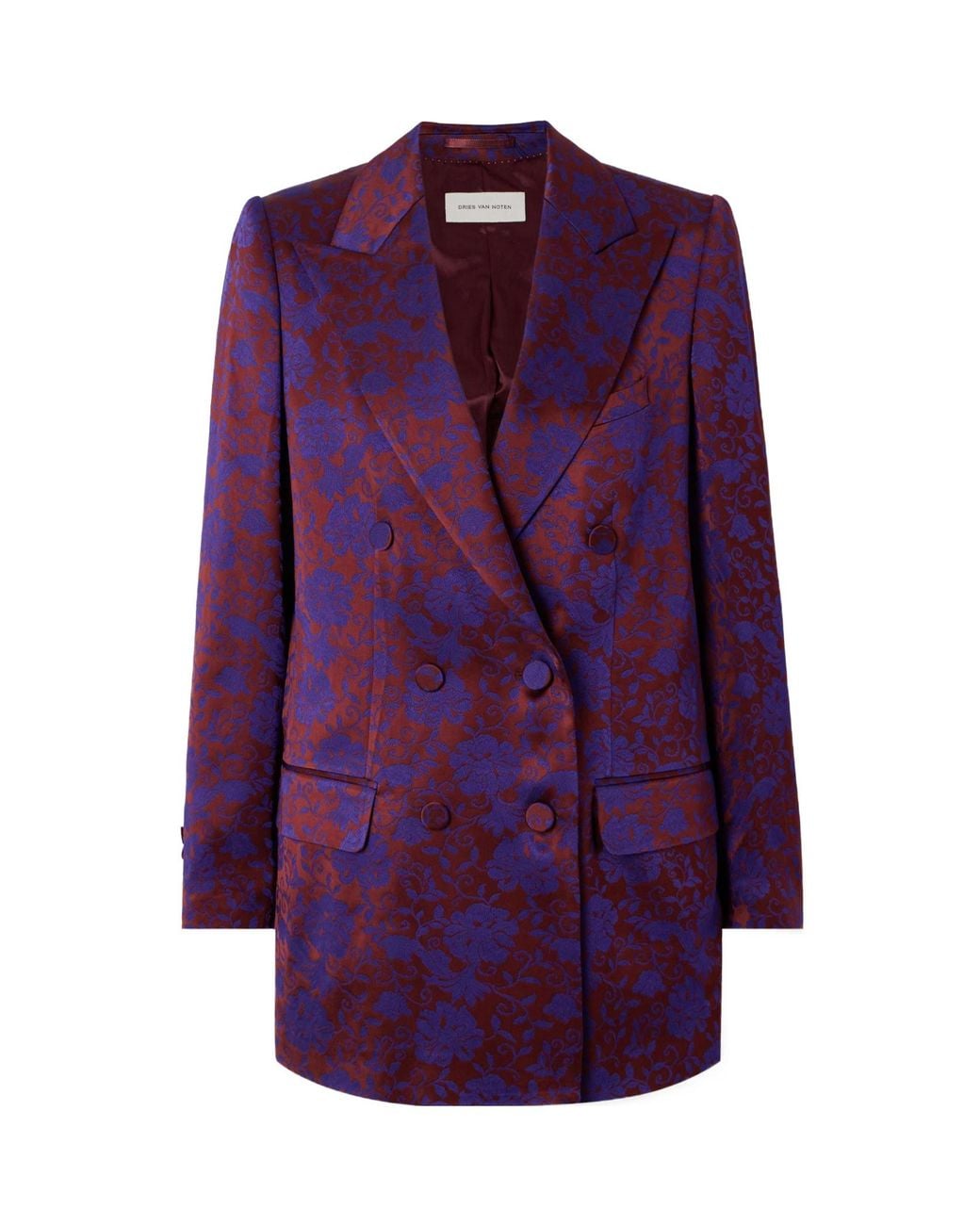 Dries Van Noten Purple Long-Sleeved Suit Jacket