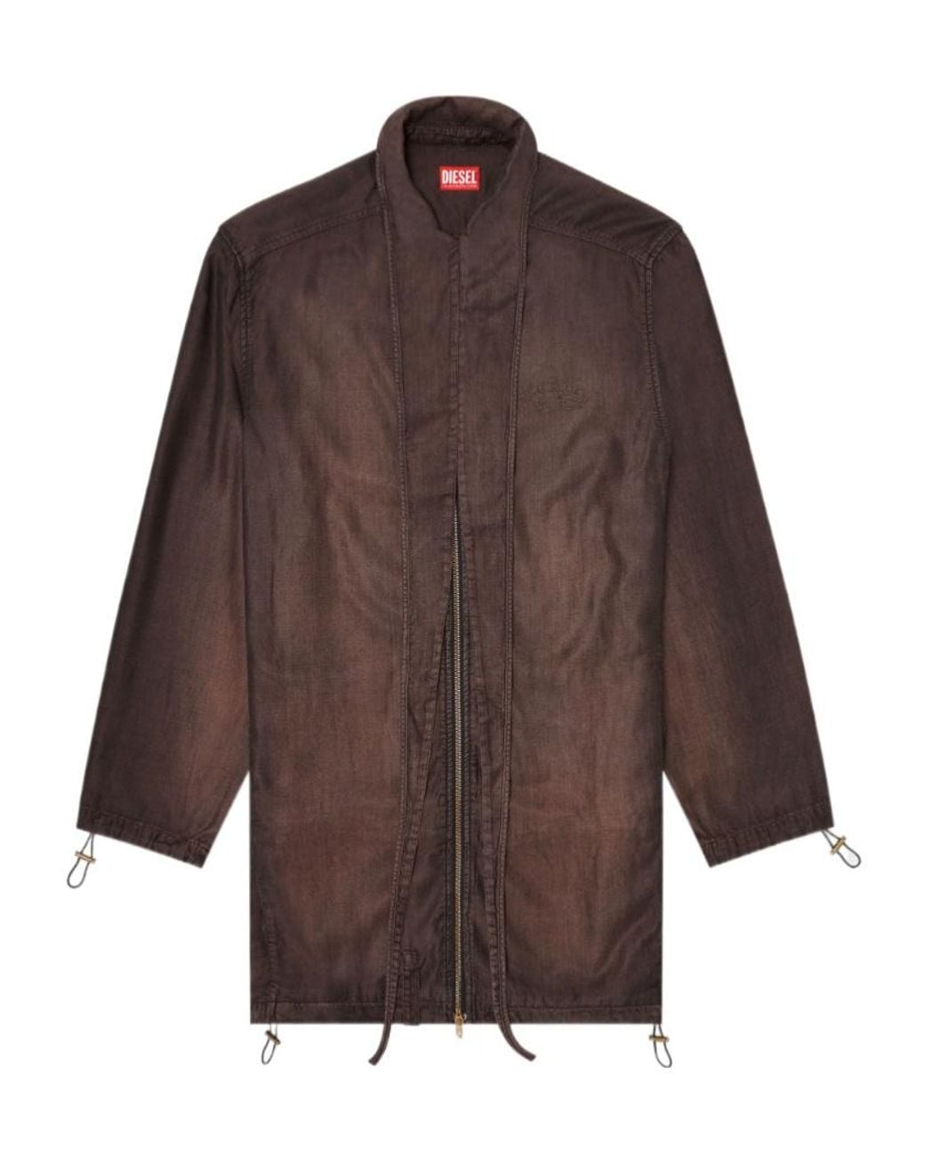 DIESEL Brown De Troit Oversized Zip Jacket