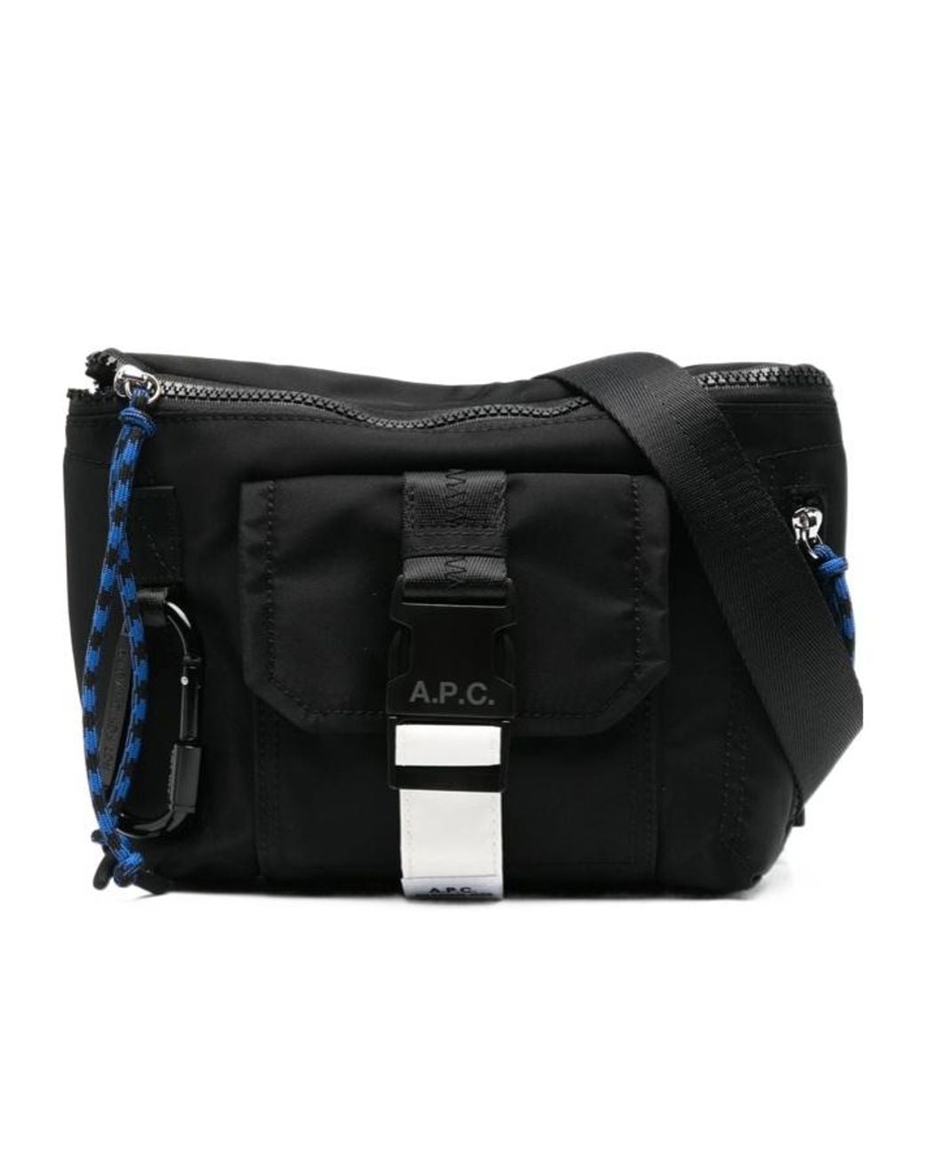 A.P.C. Black Treck Zipped Shoulder Bag for men