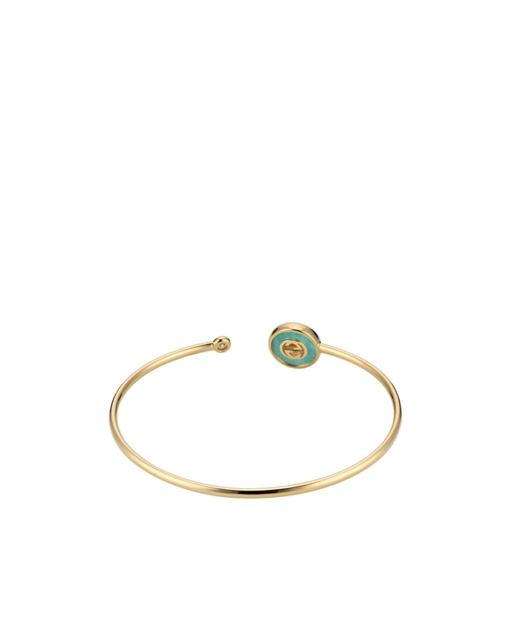 Gucci Metallic Interlocking 18K Bangle Bracelet