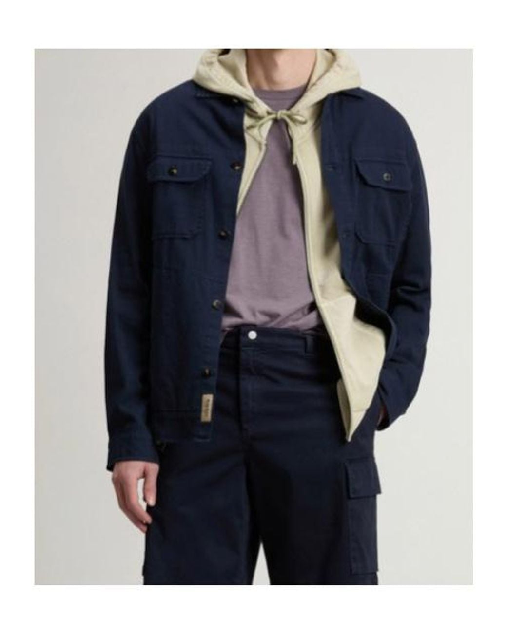 Woolrich Blue Safari Overshirt for men