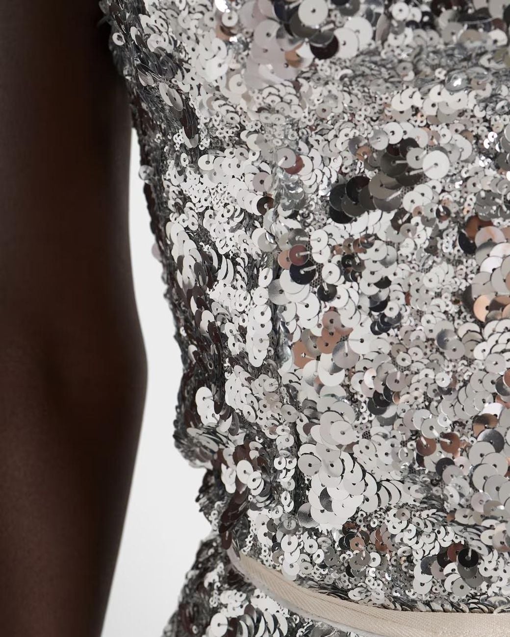 Prada White Embroidered Sequin Top
