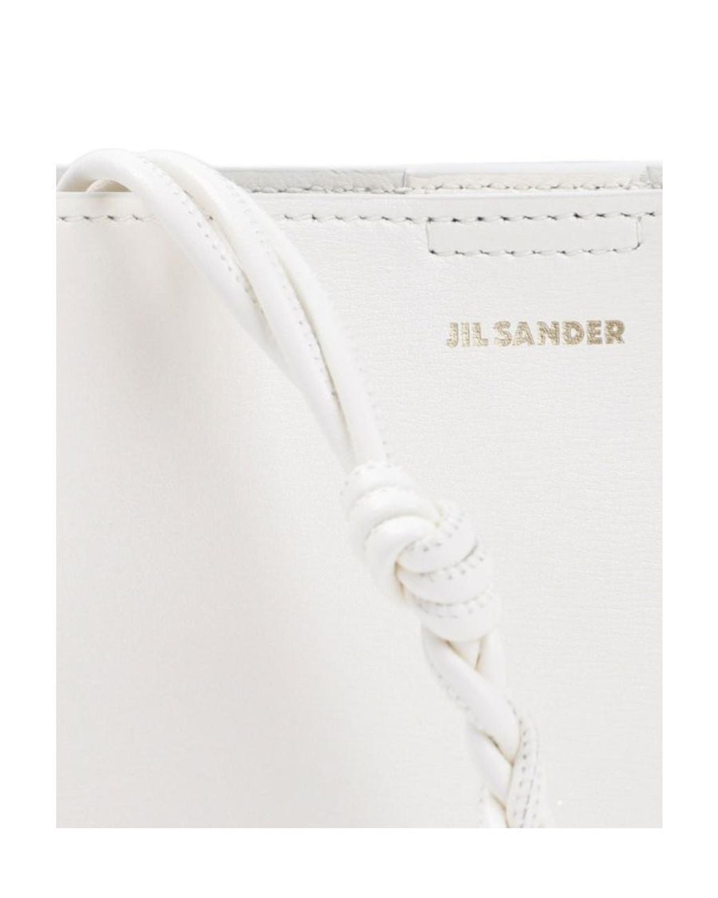 Jil Sander White Tangle Small Shoulder Bag