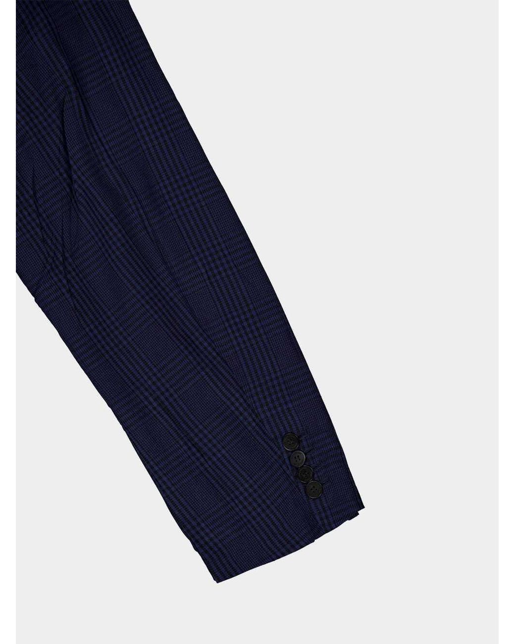 Balenciaga Blue Fluid Double-Breasted Coat for men