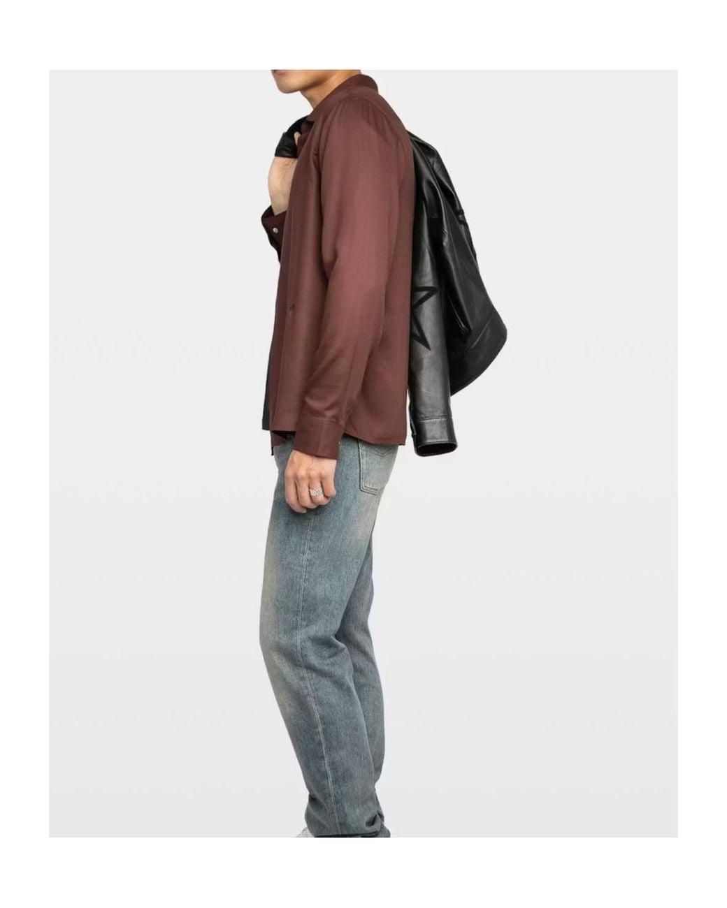 Zadig & Voltaire Purple Embroidered Long-Sleeve Shirt for men