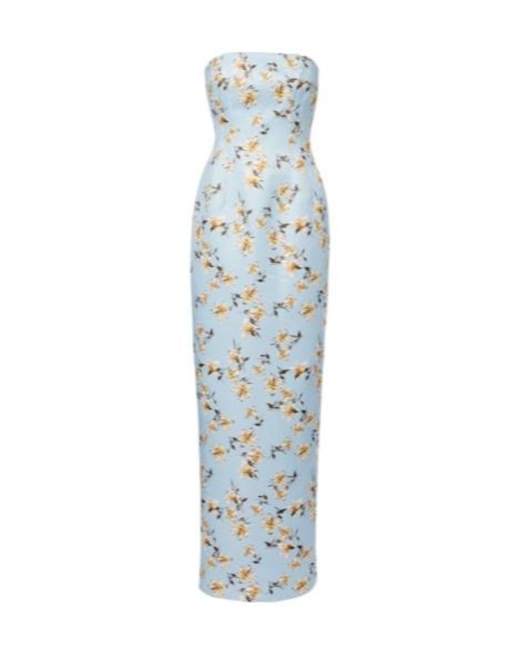 Emilia Wickstead Blue Laelia Floral Gown
