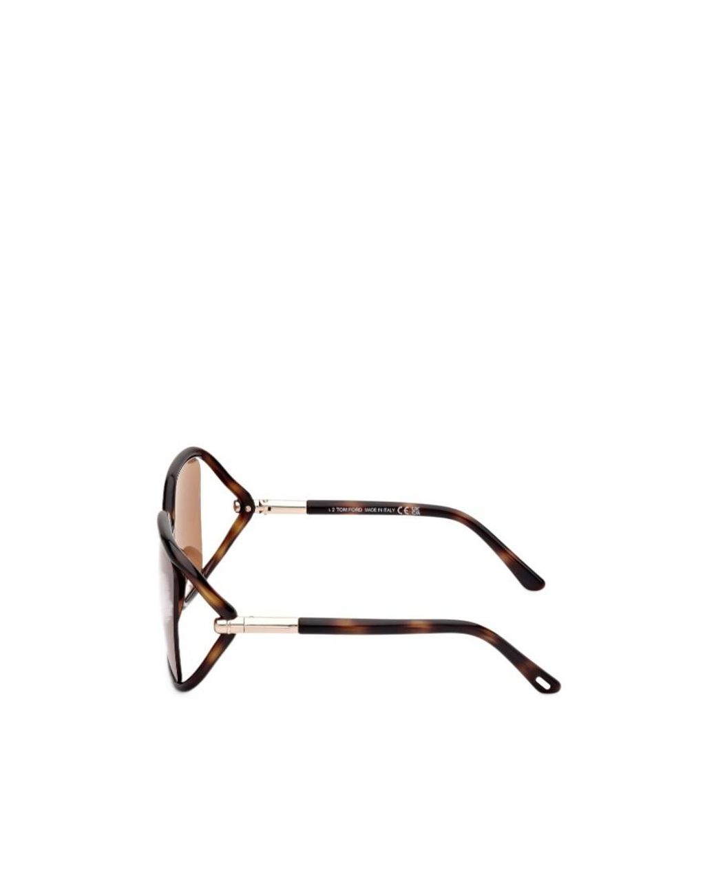 Tom Ford Natural Tortoiseshell Oversize-Frame Sunglasses