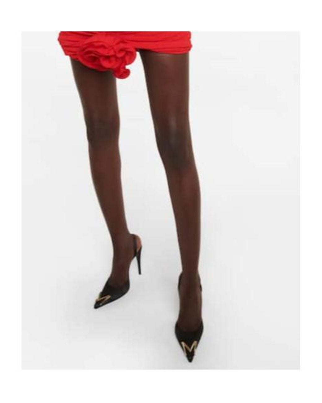 Magda Butrym Black Logo Slingback Pumps