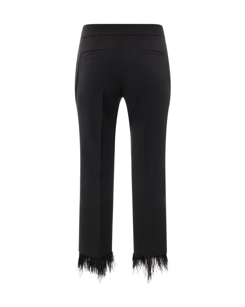MICHAEL Michael Kors Black Feather Detailed Stretch Trousers