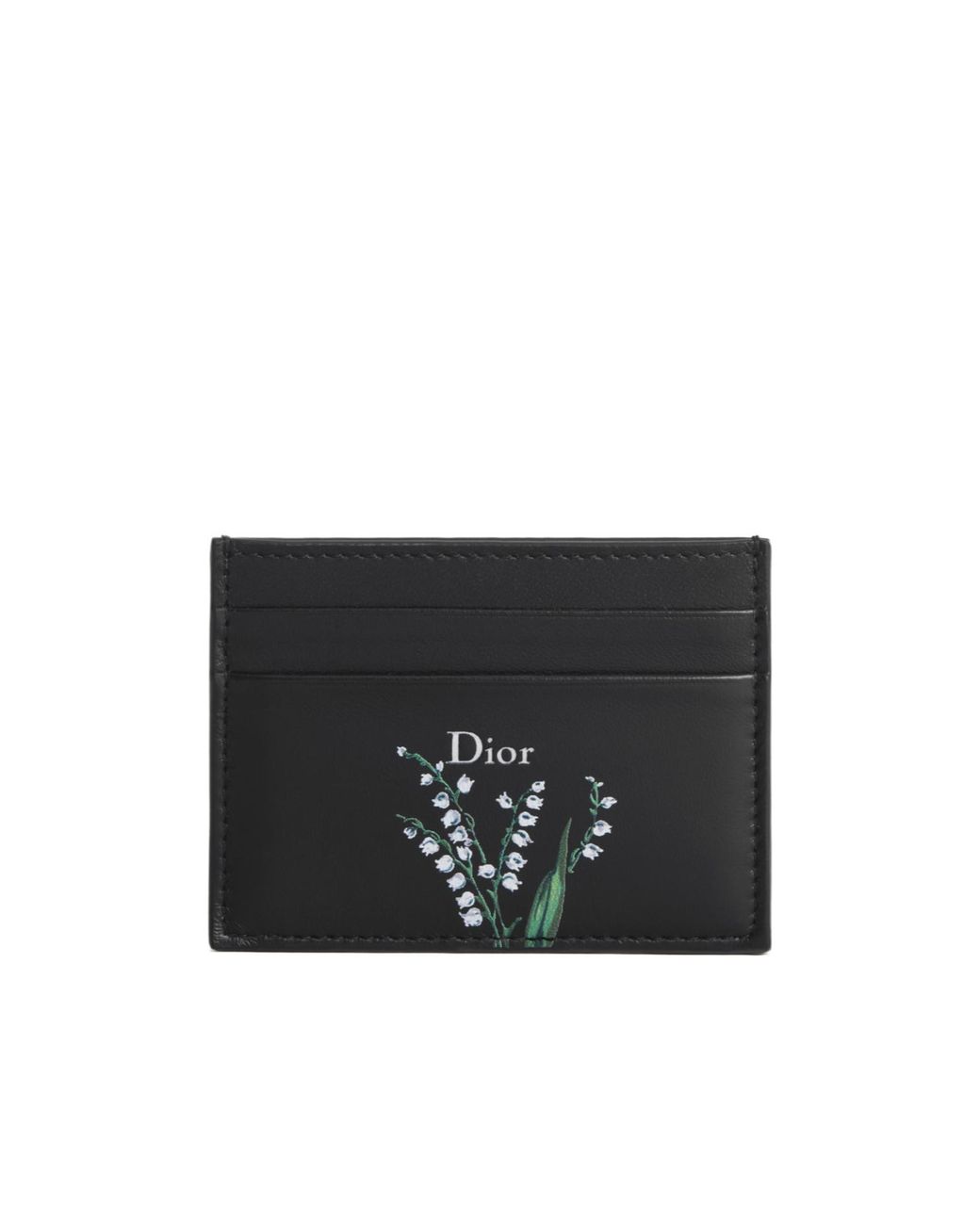 Dior Black Freesia Card Holder