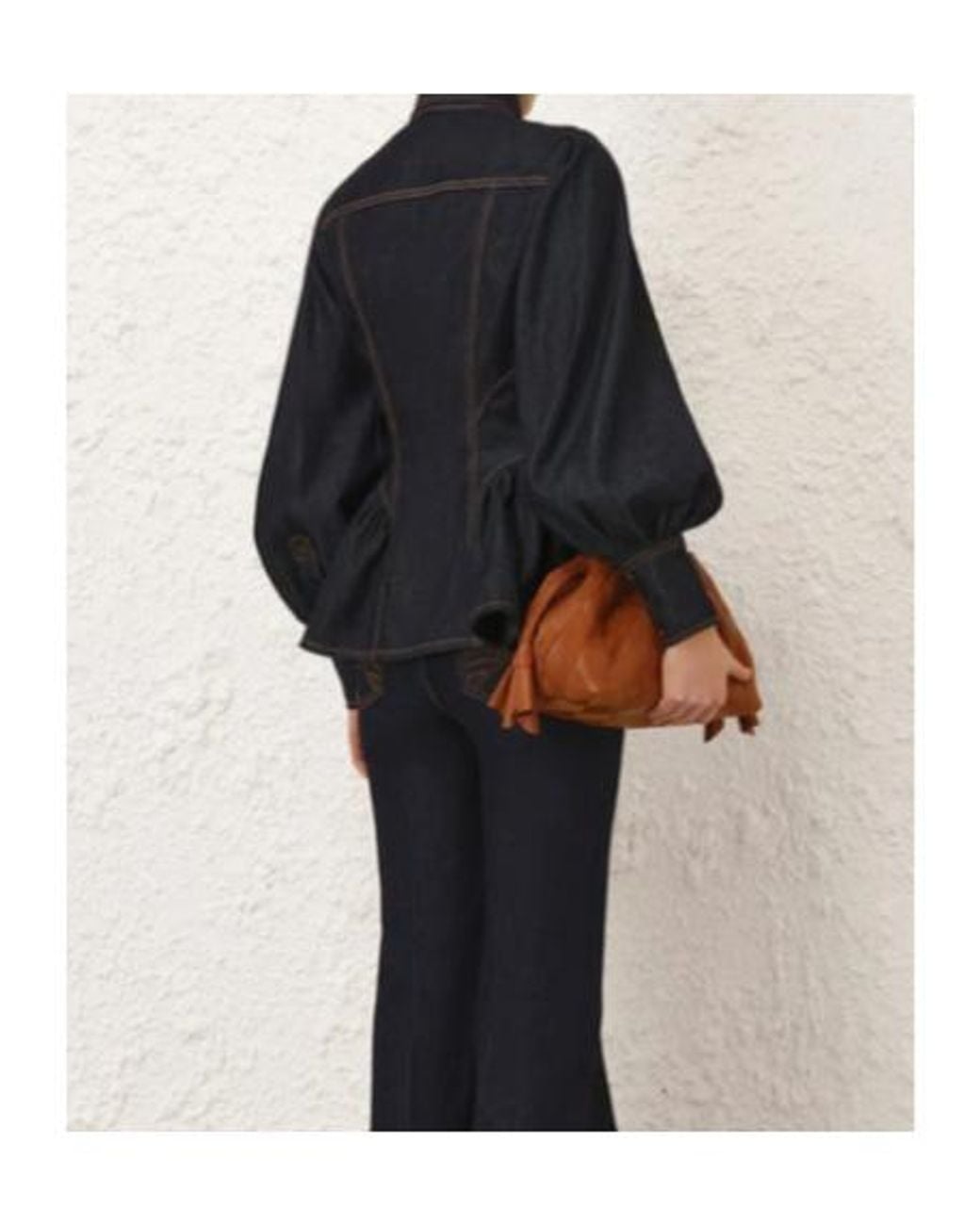 Zimmermann Black Denim Fitted Shirt