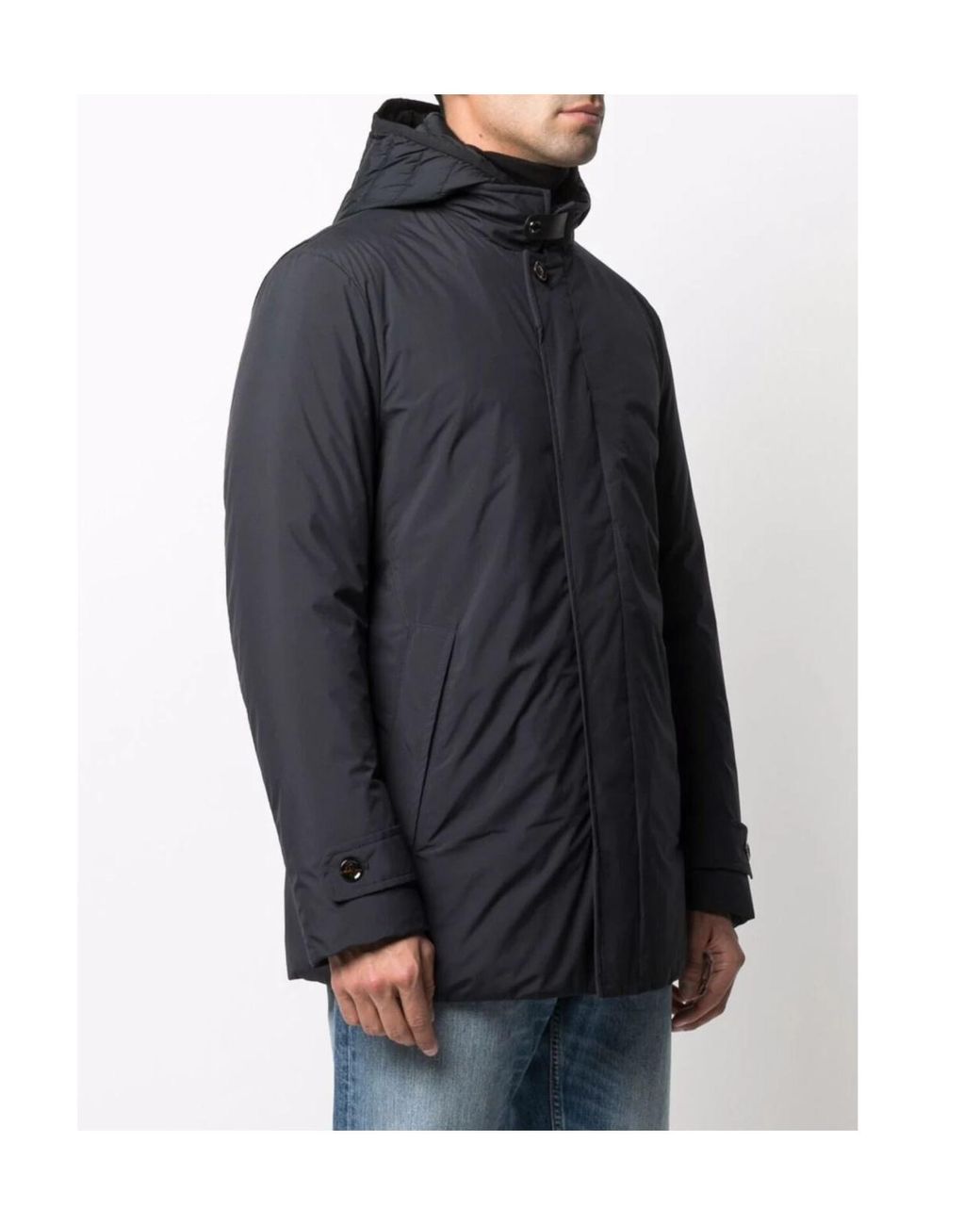 Moorer Blue Raffaello-Stp Padded Coat for men