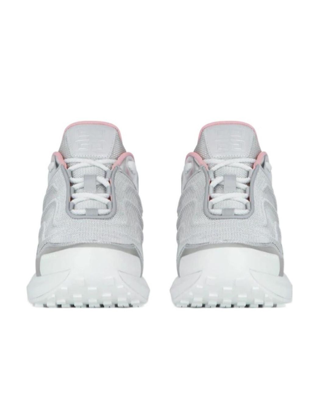 Givenchy White Metallic-Effect Leather Sneakers