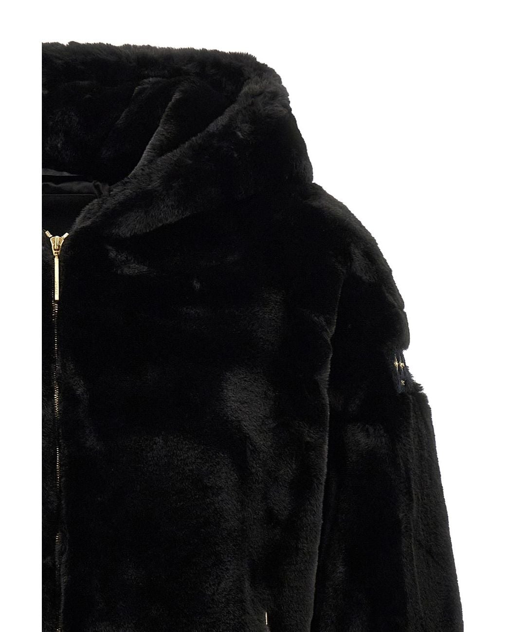Tatras Black Yumola Faux Fur Hooded Jacket