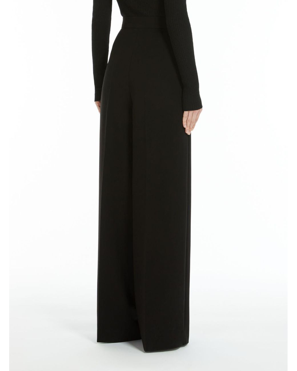 Max Mara Black Sportmax High Waist Wide Leg Pants