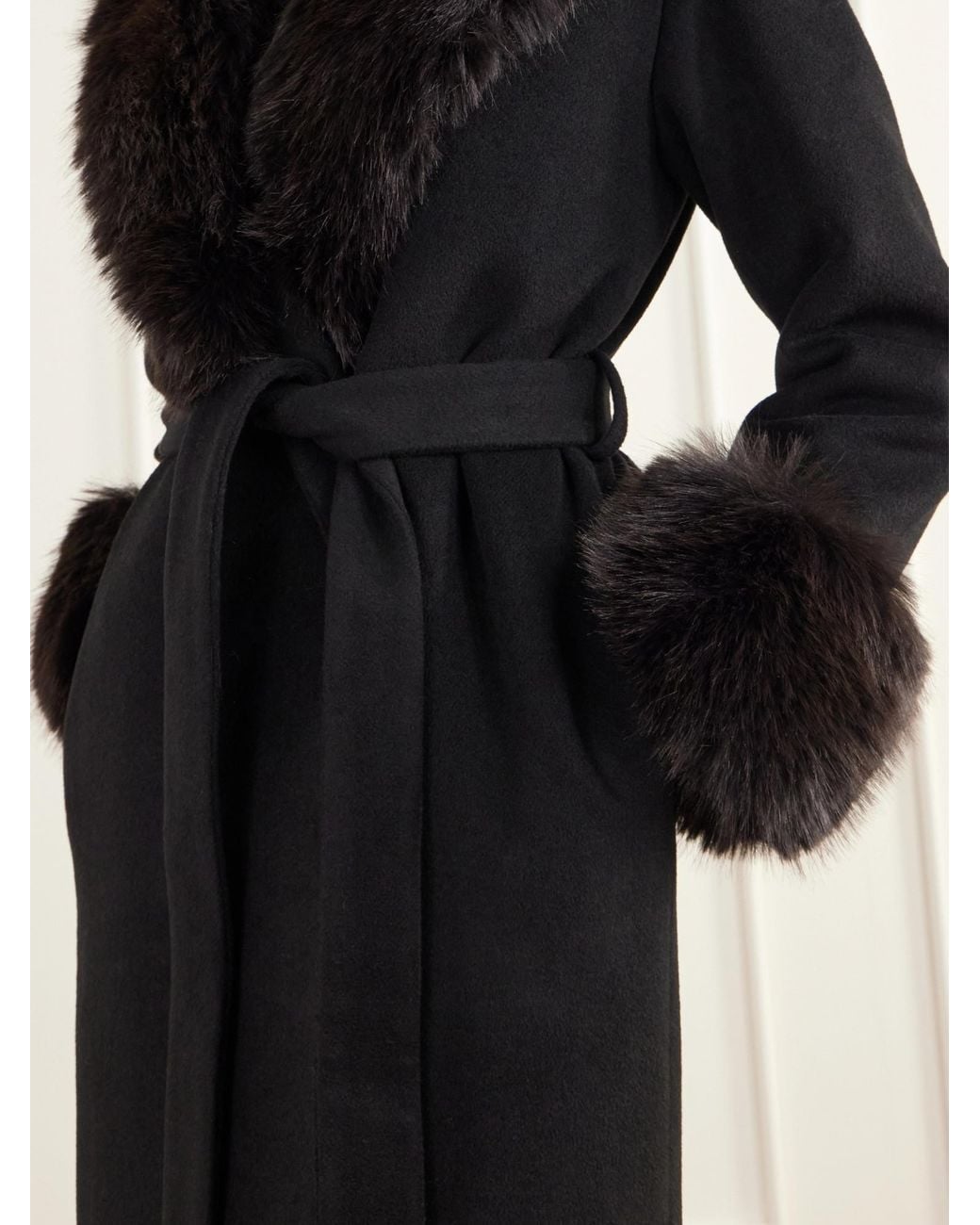 Jonathan Simkhai Black Kinsley Long-Sleeve Belted Coat