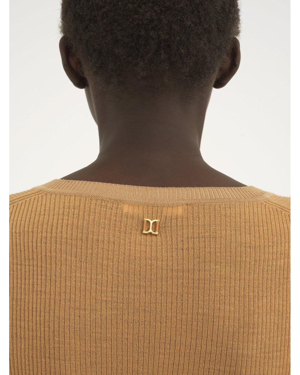 Chloé Natural Chloé Crewneck Knitted Top