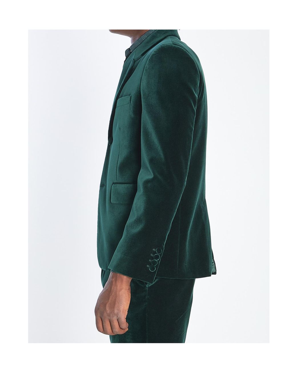 Gucci Green Stretch Velvet Jacket for men