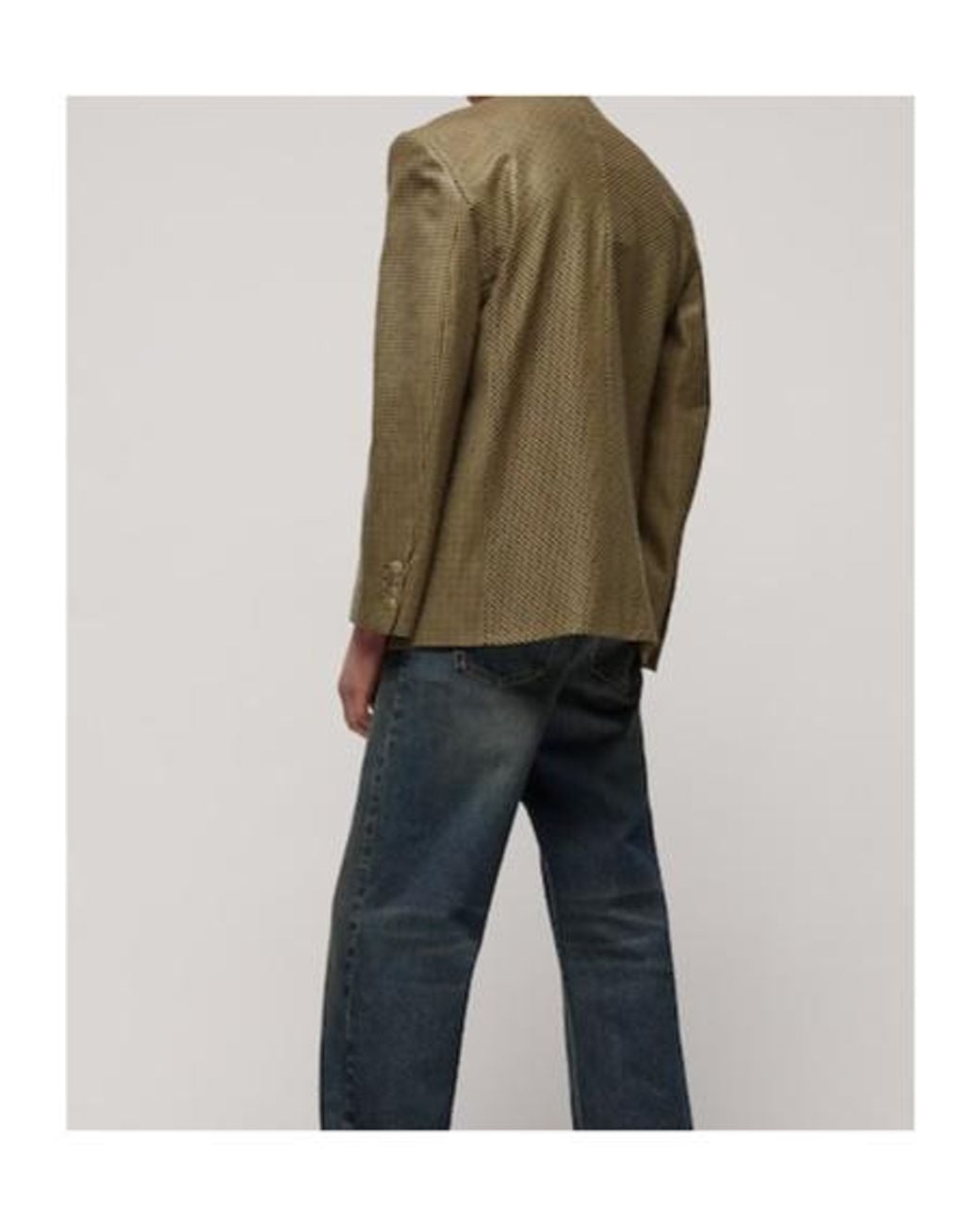 Gucci Green Gingham Wool Double-Breasted Jacket for men